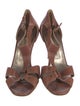 Manolo Blahnik Leather T-Strap Sandals
