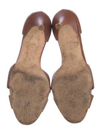 Manolo Blahnik Leather T-Strap Sandals