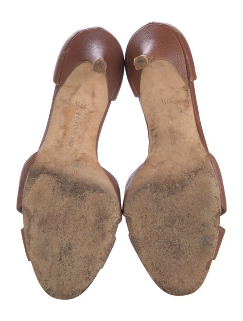 Manolo Blahnik Leather T-Strap Sandals