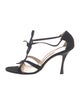 Manolo Blahnik Suede T-Strap Sandals