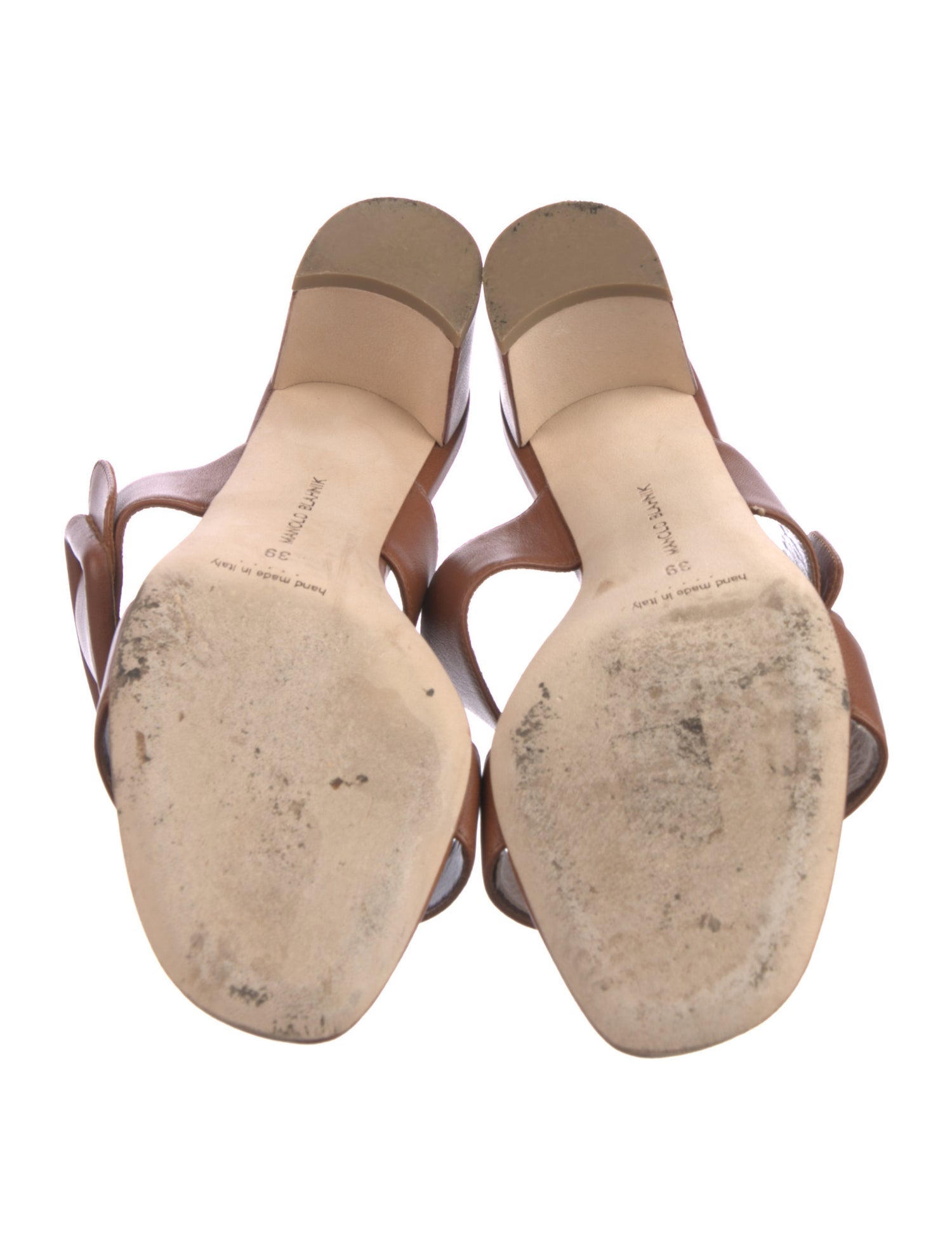 Manolo Blahnik Leather Slides