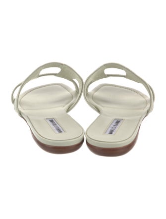 Manolo Blahnik Leather Slides