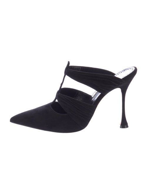 Manolo Blahnik Suede Mules