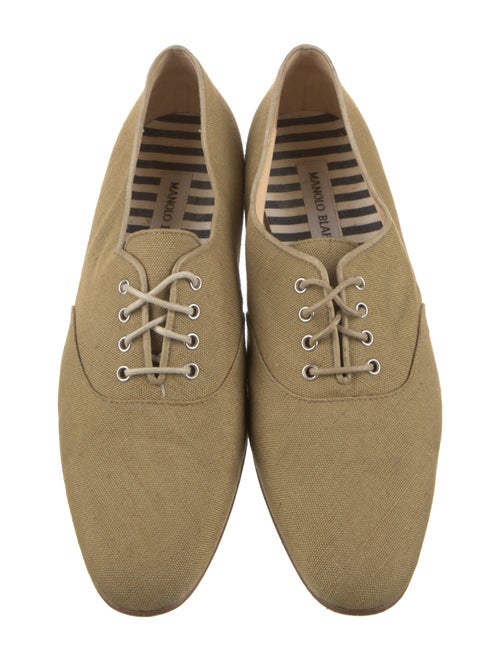 Manolo Blahnik Canvas Oxfords