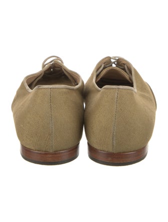 Manolo Blahnik Canvas Oxfords