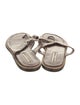Manolo Blahnik Leather Whipstitch Trim Flip Flops