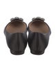 Manolo Blahnik Satin Crystal Embellishments Flats