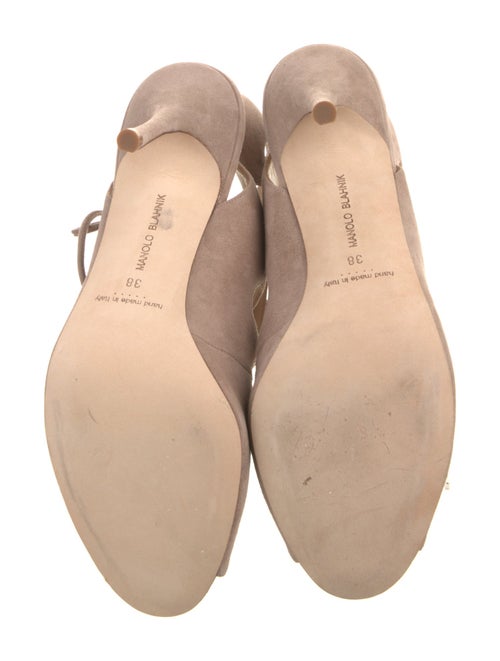 Manolo Blahnik Suede Gladiator Sandals