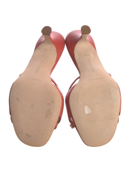 Manolo Blahnik Leather Slides