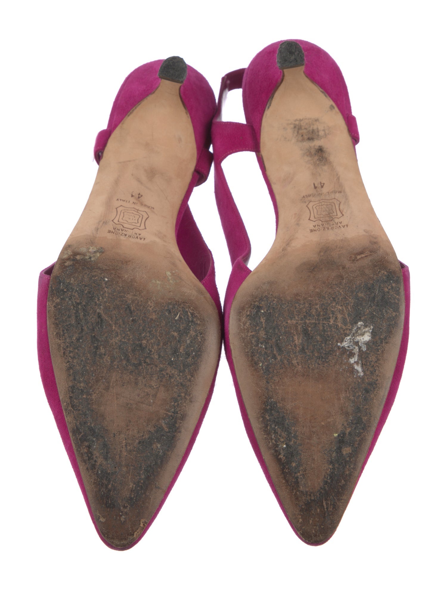 Manolo Blahnik Suede Slingback Pumps