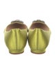 Manolo Blahnik Satin Crystal Embellishments Flats