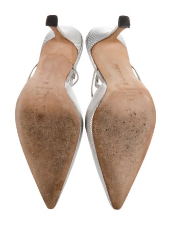 Manolo Blahnik Leather Slingback Pumps