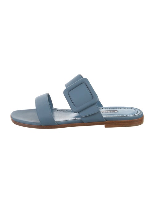 Manolo Blahnik Leather Slides