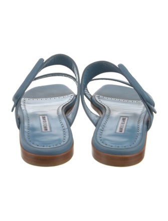 Manolo Blahnik Leather Slides