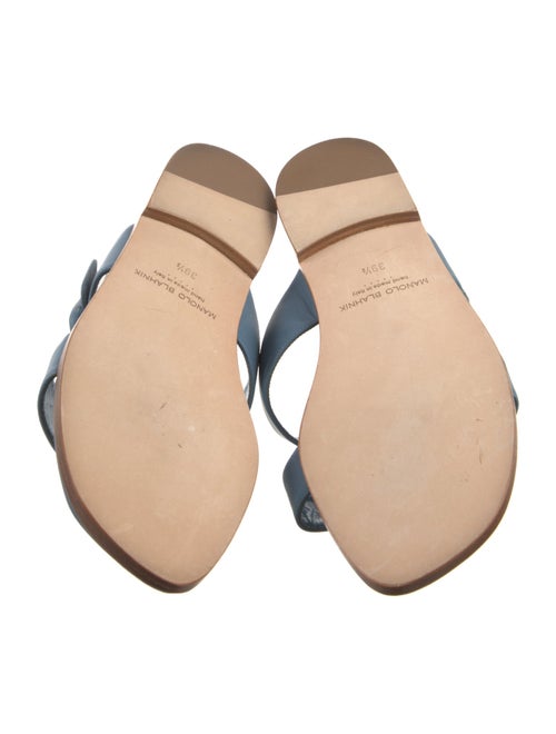 Manolo Blahnik Leather Slides