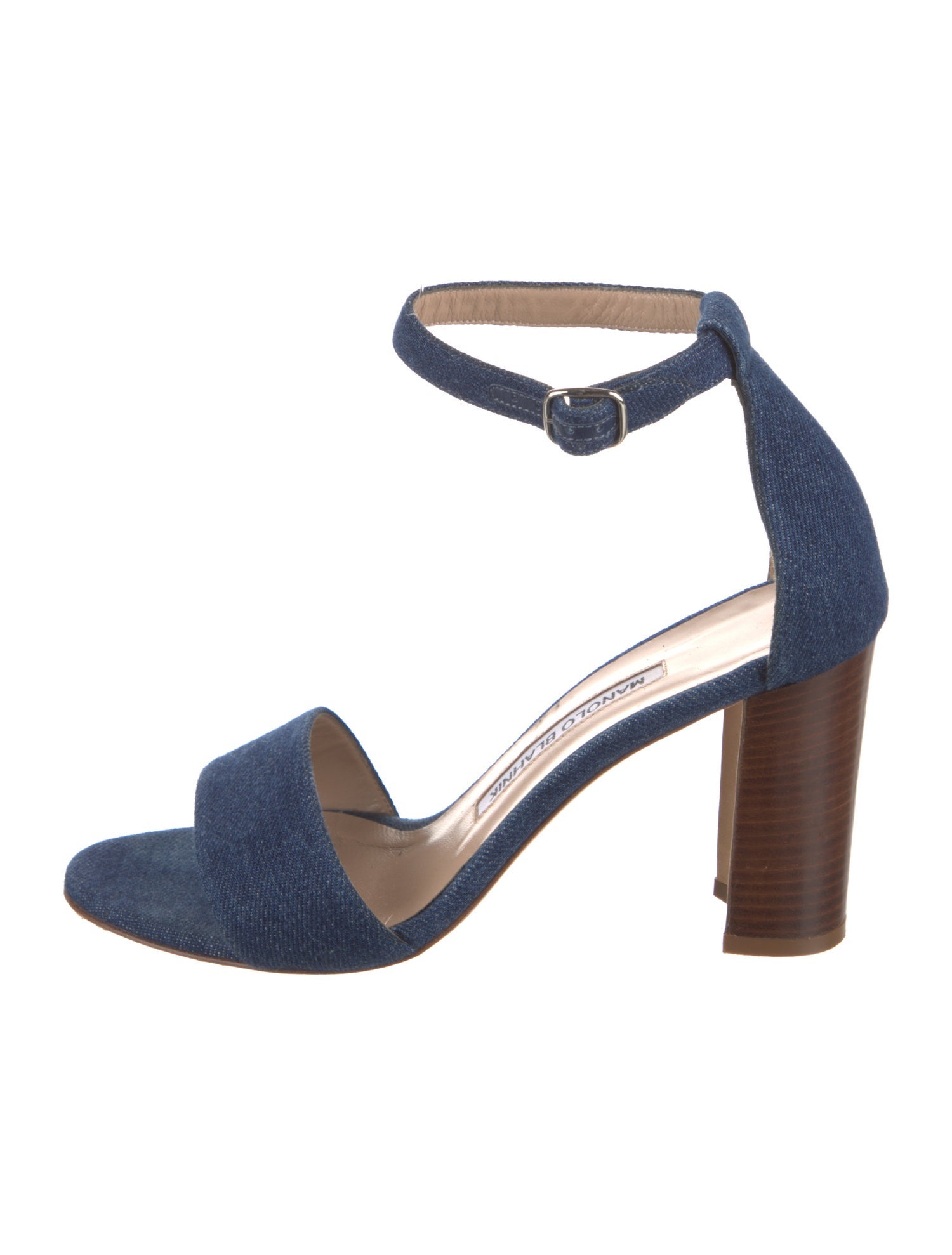 Manolo Blahnik Denim Sandals