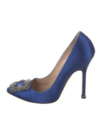 Manolo Blahnik Hangisi Satin Pumps