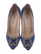 Manolo Blahnik Hangisi Satin Pumps