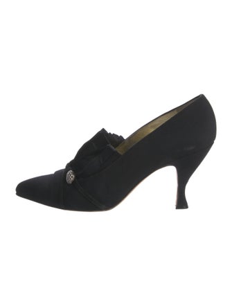 Manolo Blahnik Ruffle Embellishment Pumps