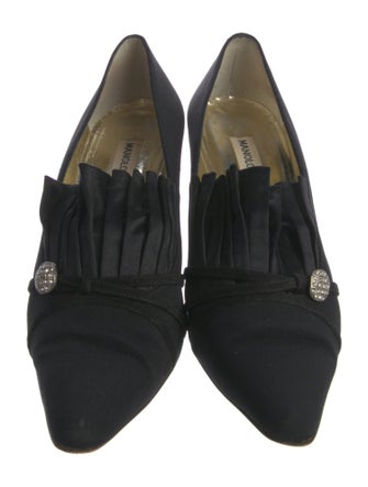 Manolo Blahnik Ruffle Embellishment Pumps