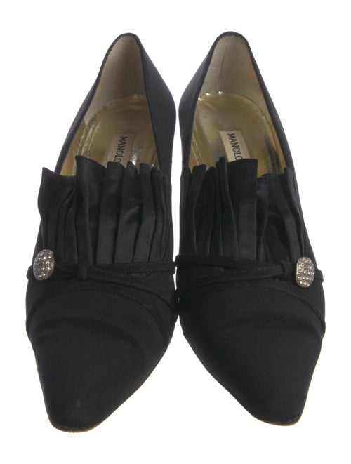 Manolo Blahnik Ruffle Embellishment Pumps