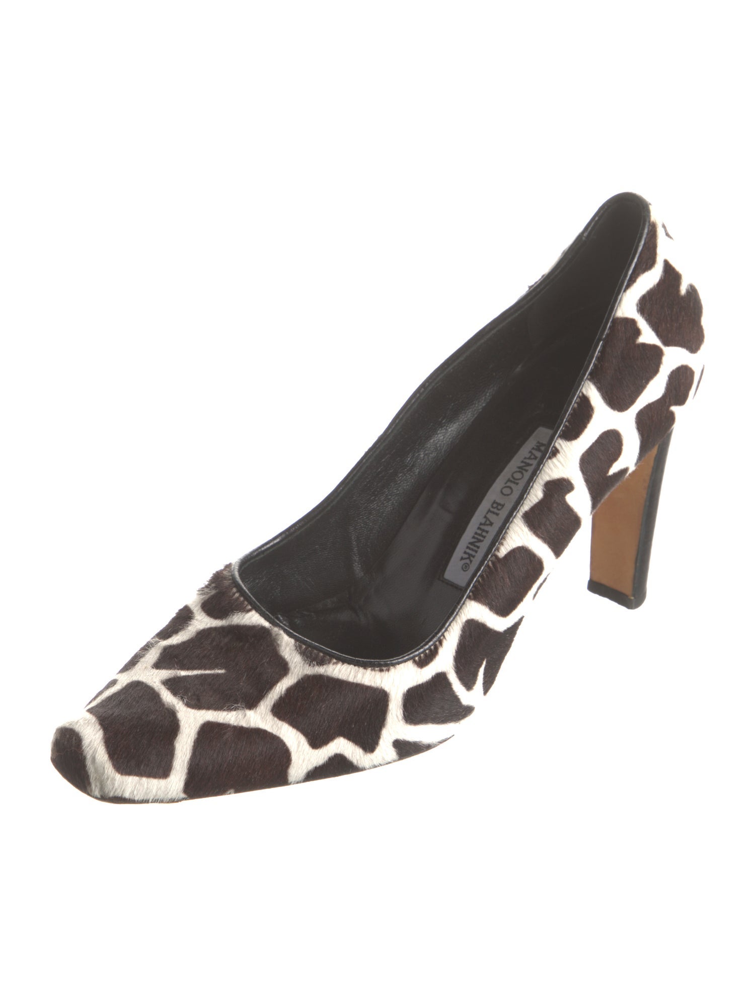 Manolo Blahnik Ponyhair Animal Print Pumps