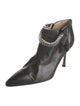Manolo Blahnik Leather Chain-Link Accents Boots