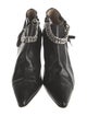 Manolo Blahnik Leather Chain-Link Accents Boots