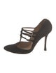 Manolo Blahnik Suede T-Strap Pumps