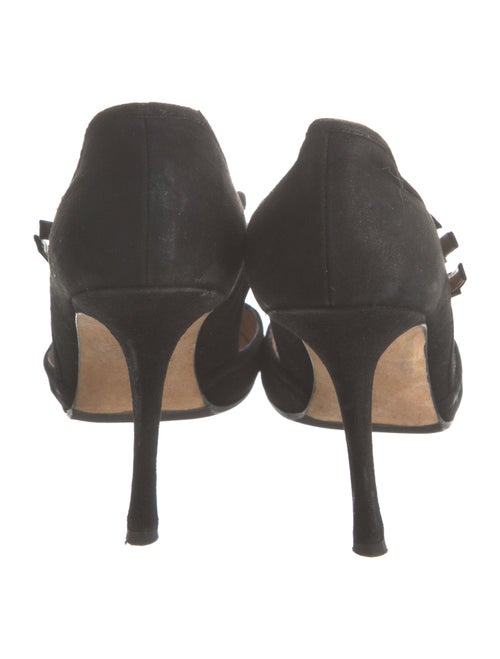 Manolo Blahnik Suede T-Strap Pumps
