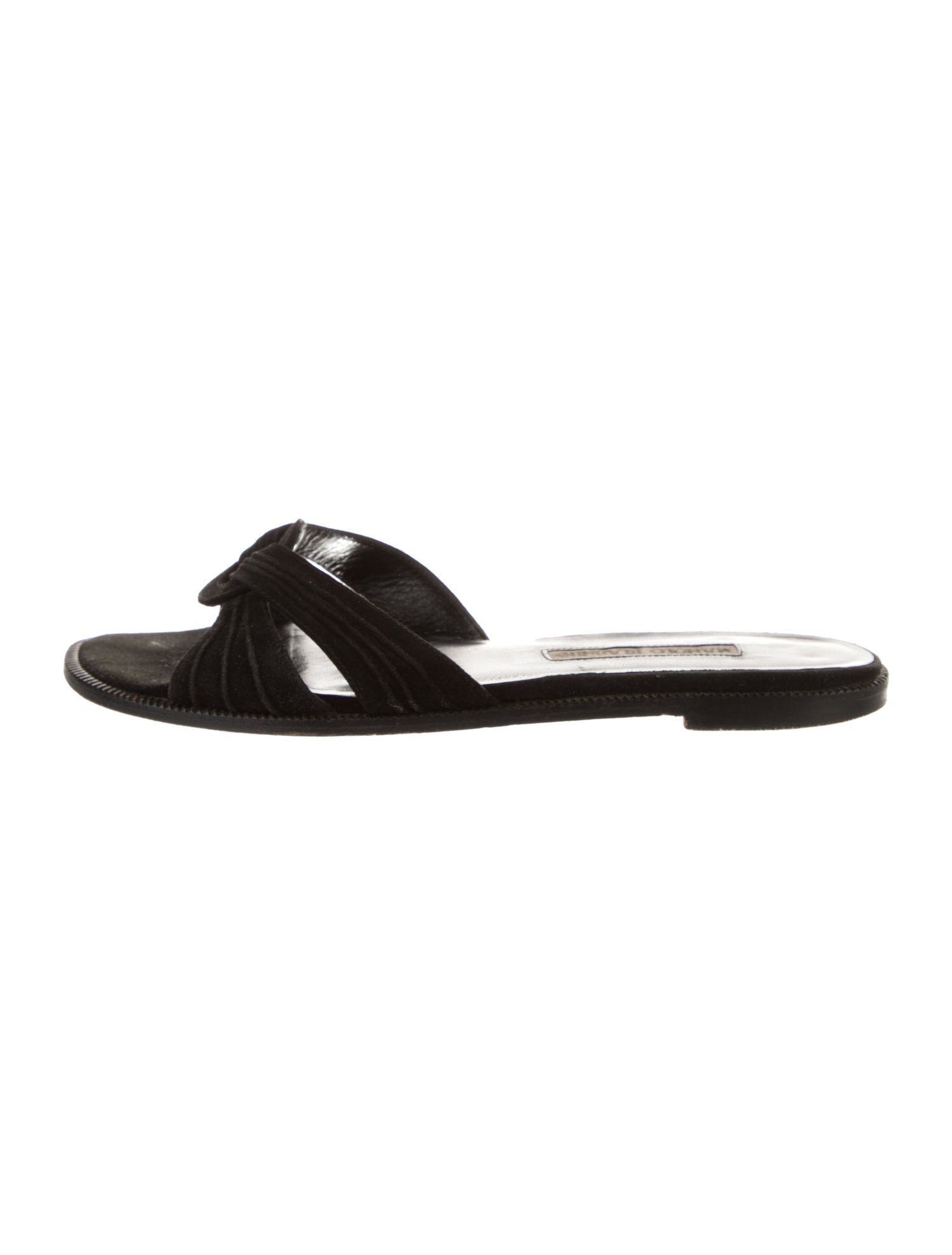Manolo Blahnik Suede Slides