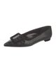 Manolo Blahnik Embossed Leather Flats