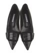 Manolo Blahnik Embossed Leather Flats