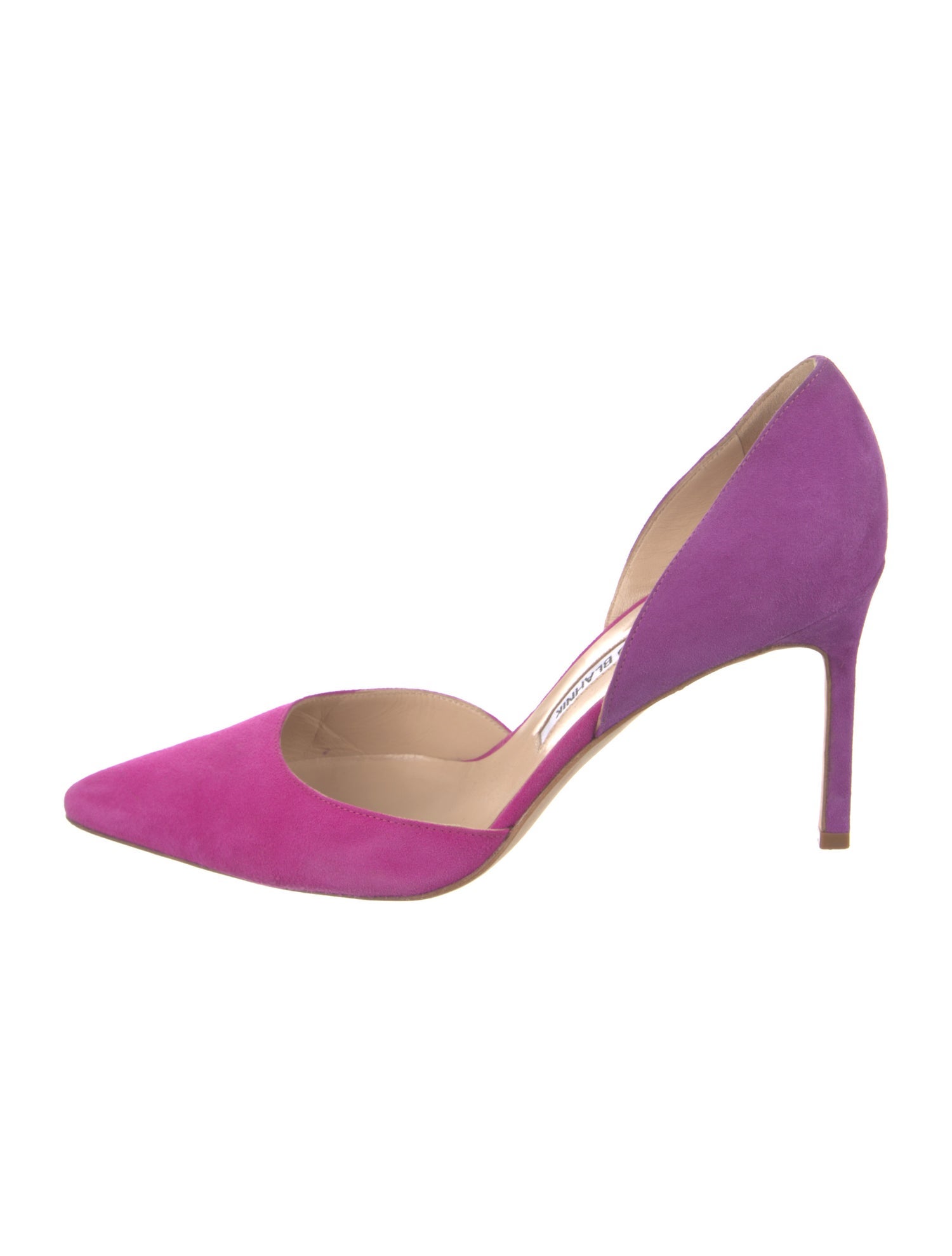 Manolo Blahnik Suede D'Orsay Pumps