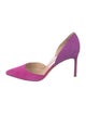 Manolo Blahnik Suede D'Orsay Pumps