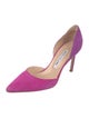 Manolo Blahnik Suede D'Orsay Pumps