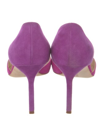 Manolo Blahnik Suede D'Orsay Pumps