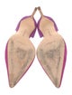 Manolo Blahnik Suede D'Orsay Pumps