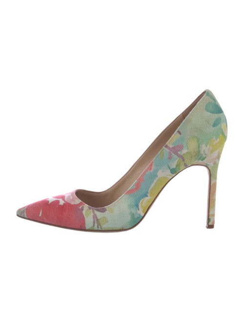Manolo Blahnik Canvas Printed Pumps