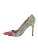Manolo Blahnik Canvas Printed Pumps