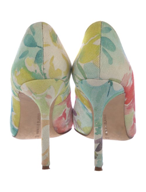 Manolo Blahnik Canvas Printed Pumps