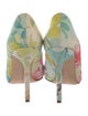 Manolo Blahnik Canvas Printed Pumps