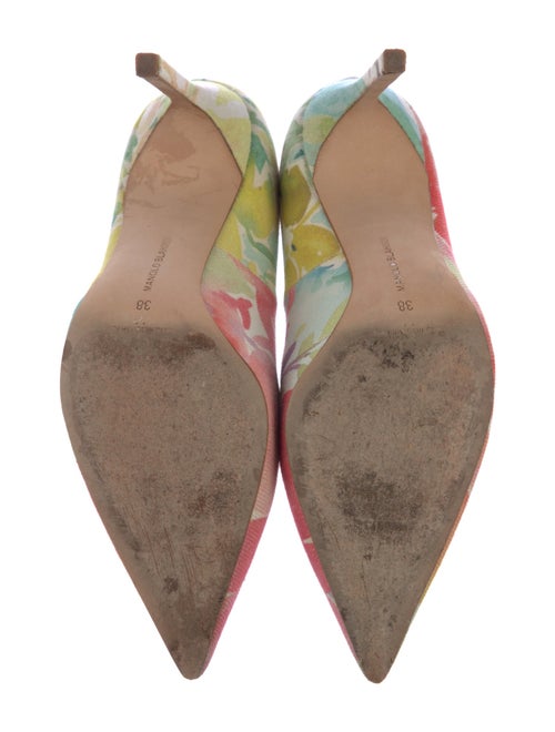 Manolo Blahnik Canvas Printed Pumps