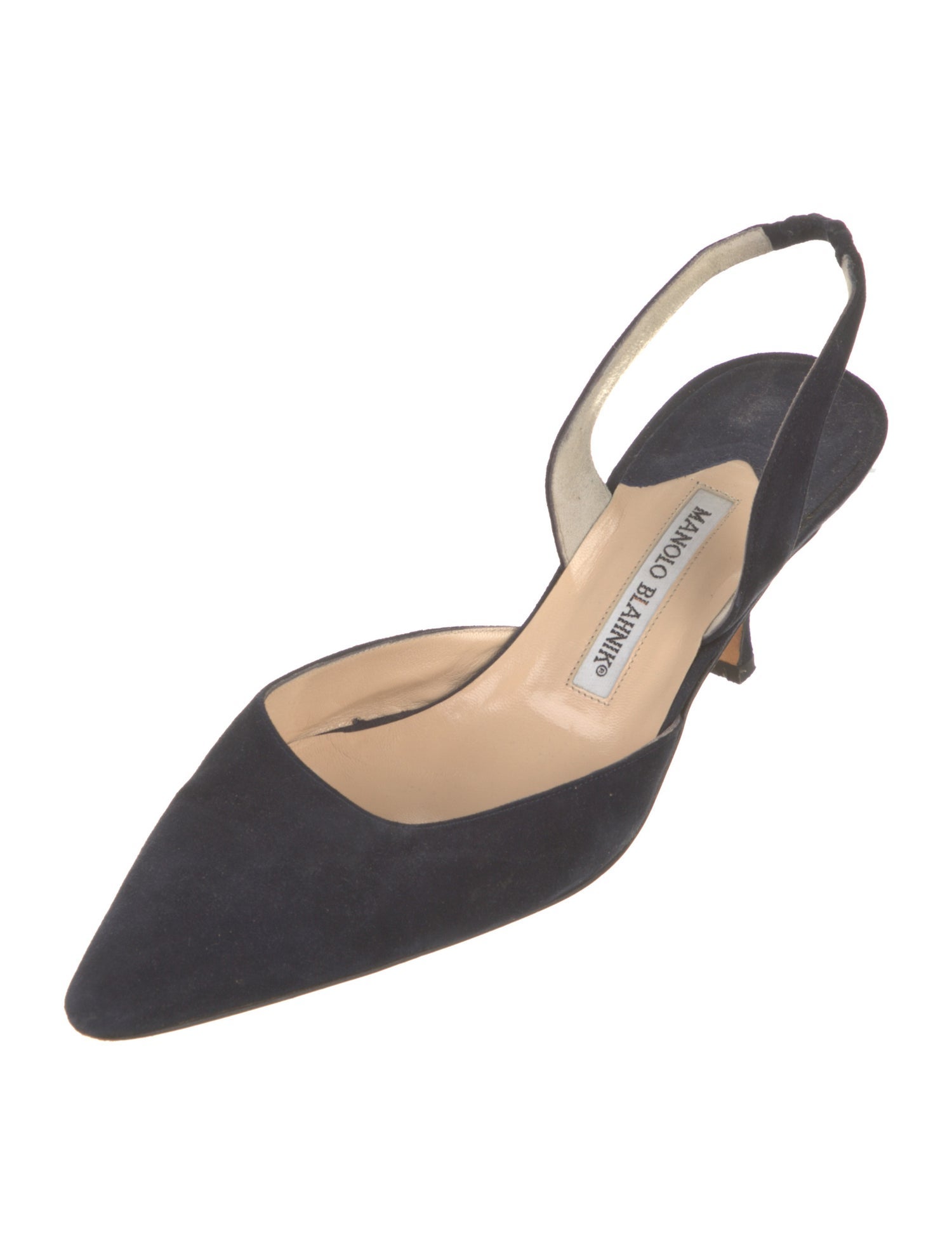 Manolo Blahnik Satin Slingback Pumps