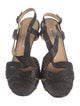Manolo Blahnik Alligator Slingback Sandals