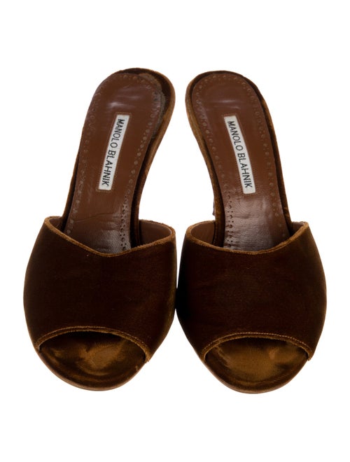 Manolo Blahnik Velvet Slides