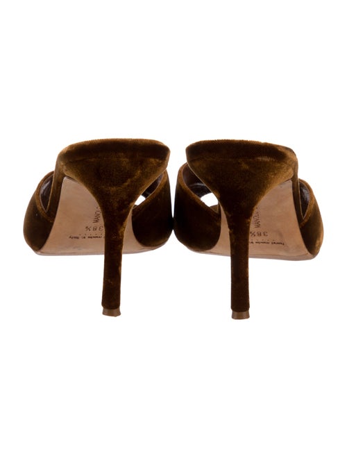 Manolo Blahnik Velvet Slides