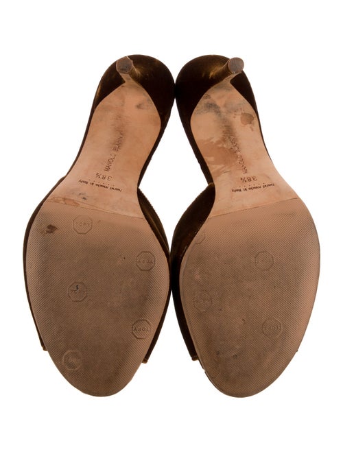 Manolo Blahnik Velvet Slides