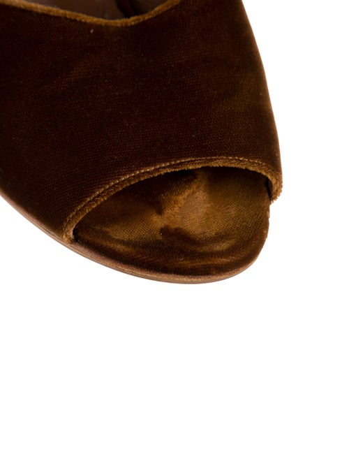 Manolo Blahnik Velvet Slides