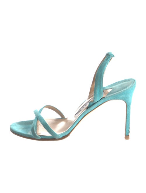 Manolo Blahnik Suede Slingback Sandals